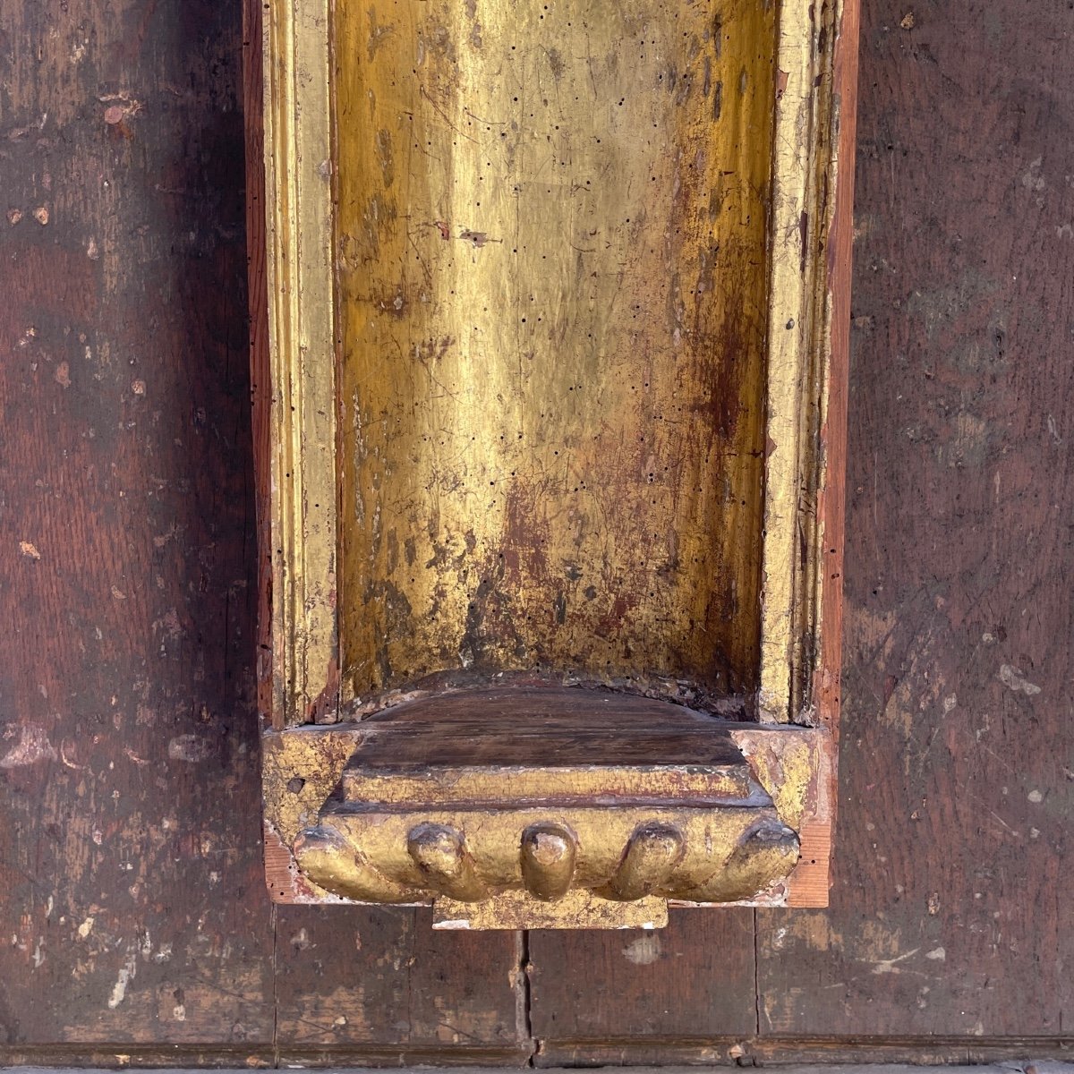 17th Century Golden Wood Niche (n°2)-photo-2
