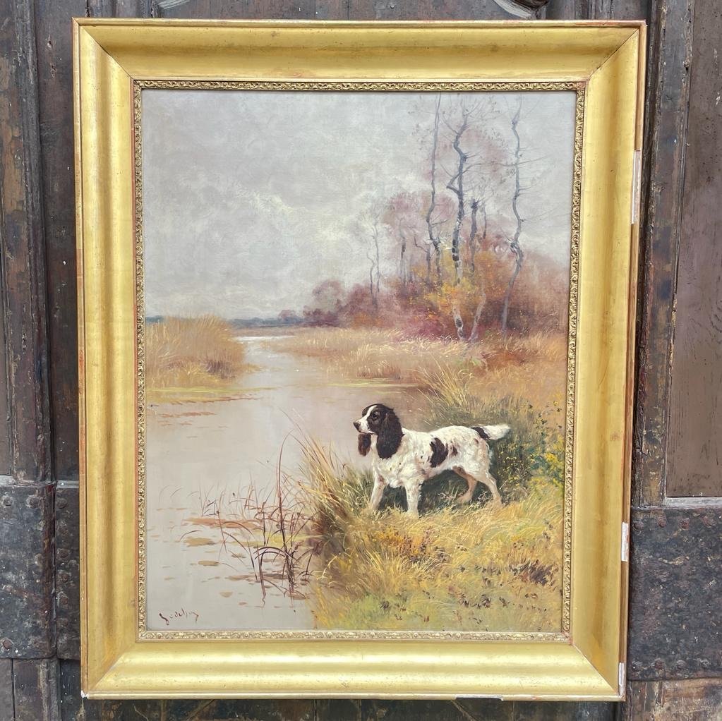 Huile Sur Toile Au Springer, Signée Emile Godchaux-photo-2