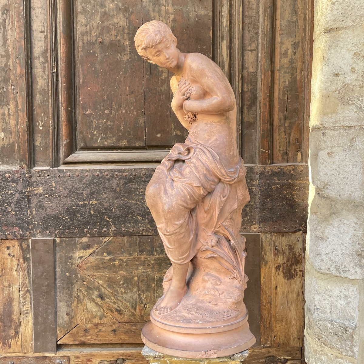 Terre Cuite De Mathurin Moreau La Baigneuse -photo-3