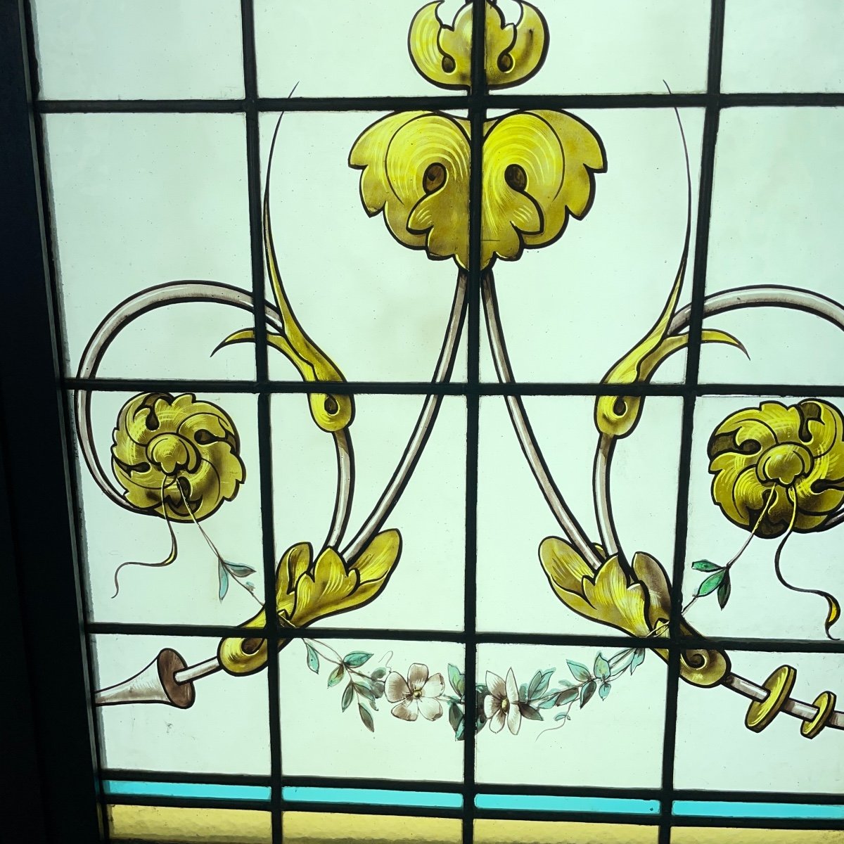 Stained Glass Window With Vases-photo-4