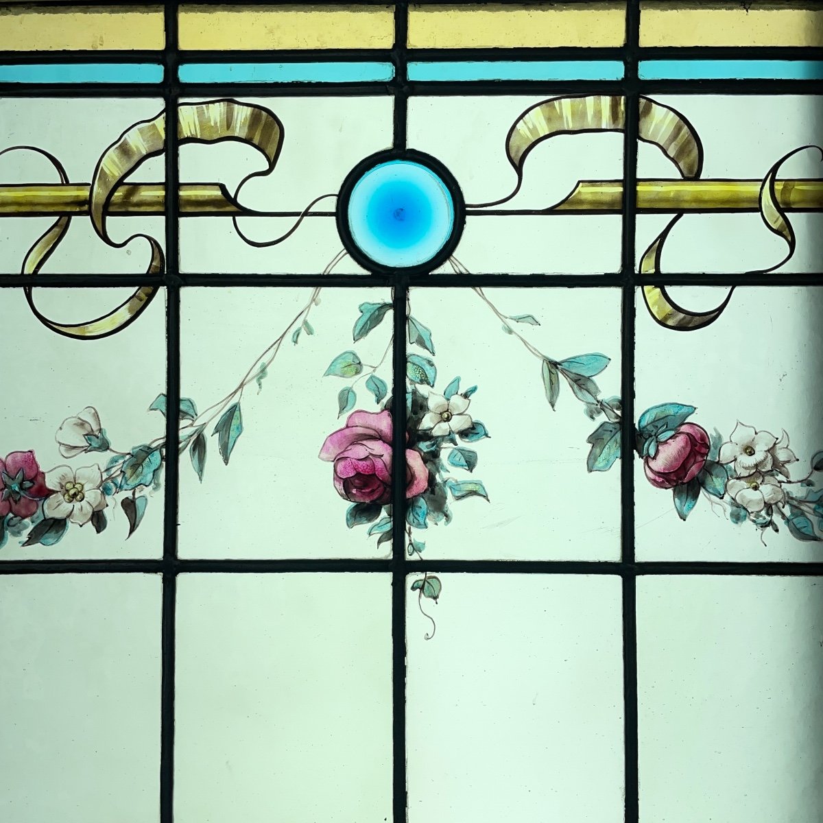 Stained Glass Window With Vases-photo-1