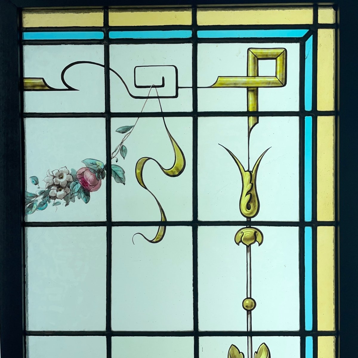 Stained Glass Window With Vases-photo-5