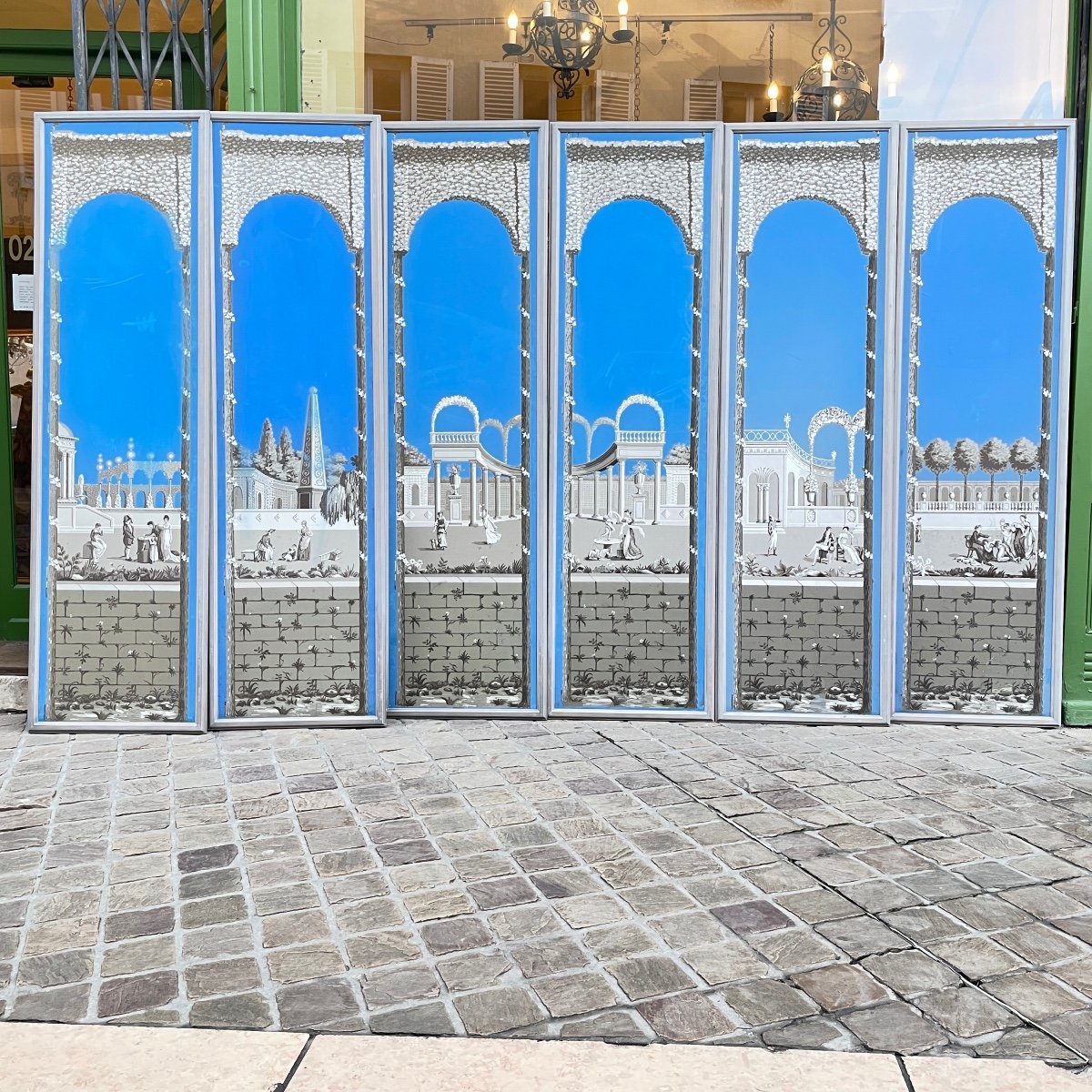 6 Panels Of 19th Century Panoramic Wallpaper-photo-2