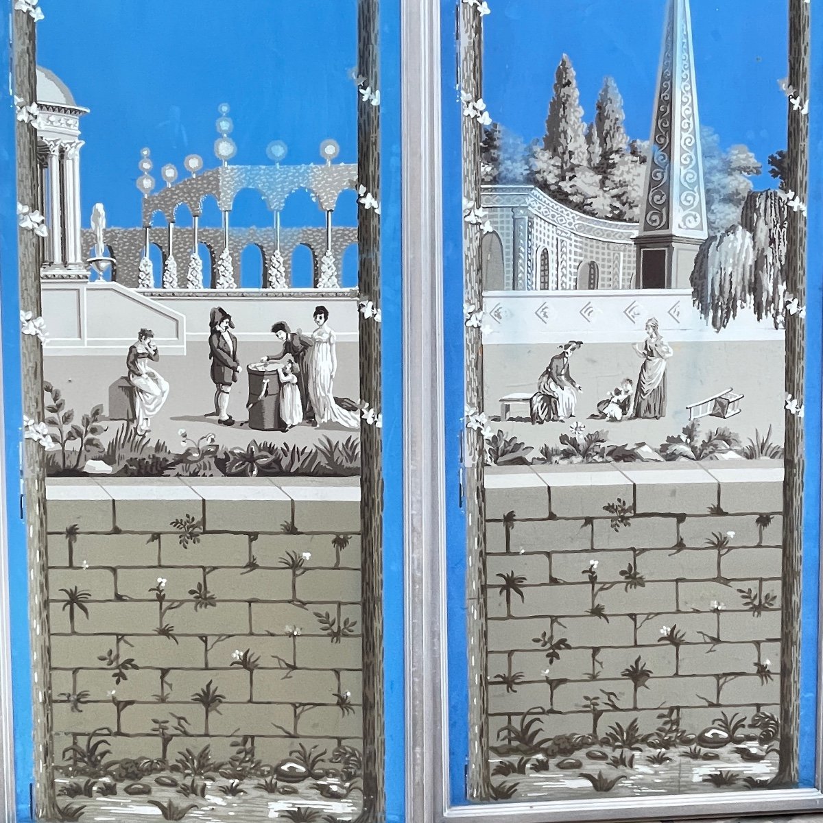 6 Panels Of 19th Century Panoramic Wallpaper-photo-1