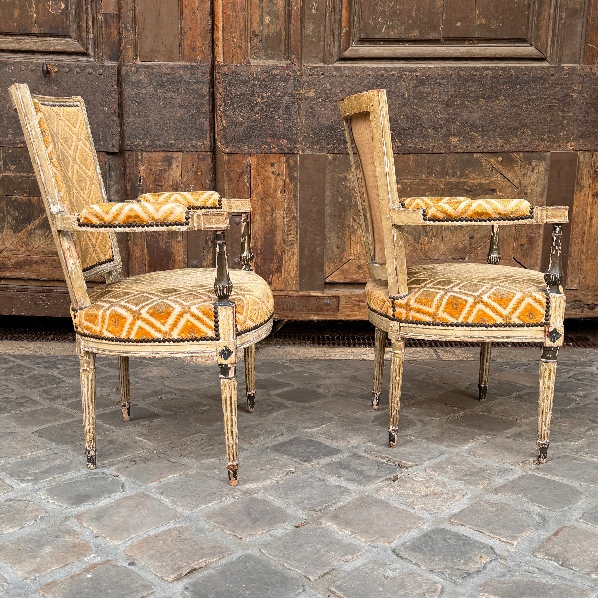 Pair Of Directoire Armchairs-photo-3