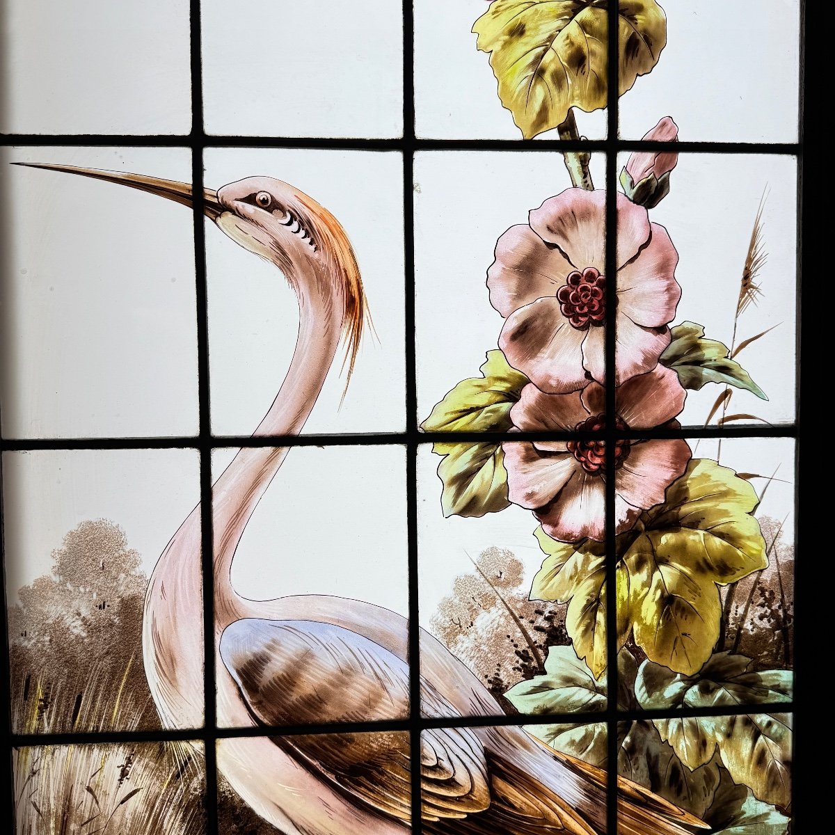 Stained Glass Windows With Kingfishers And Heron (200 X 171 Cm)-photo-3