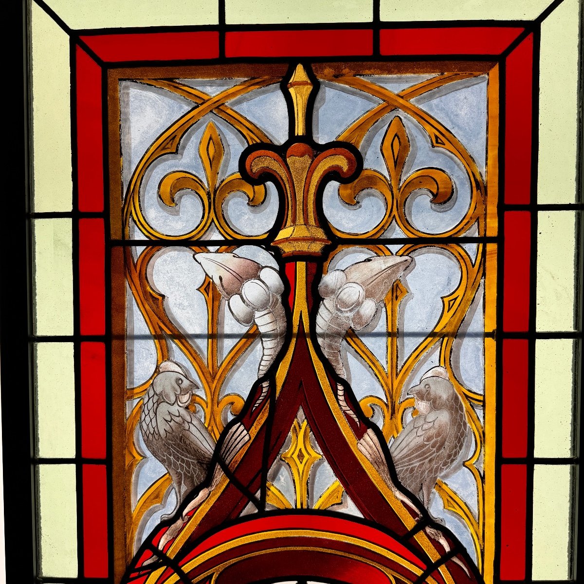 Gothic Stained Glass Window (1) (115 X 62 Cm)-photo-2