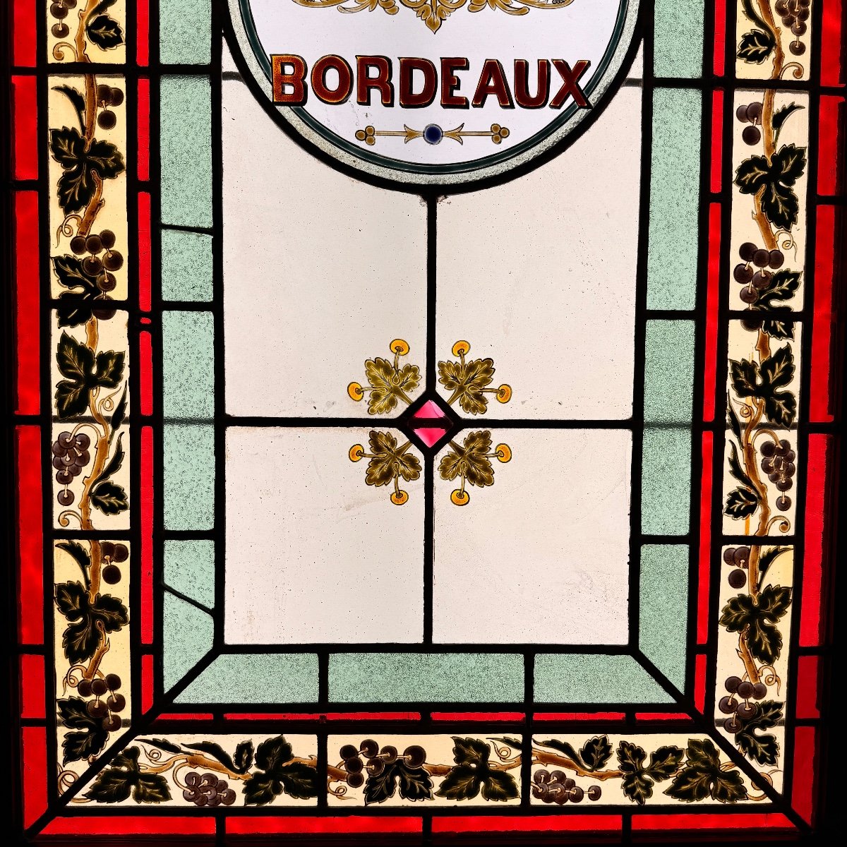Vitrail Vitraux Bordeaux  (131 X 65,5 Cm)-photo-3