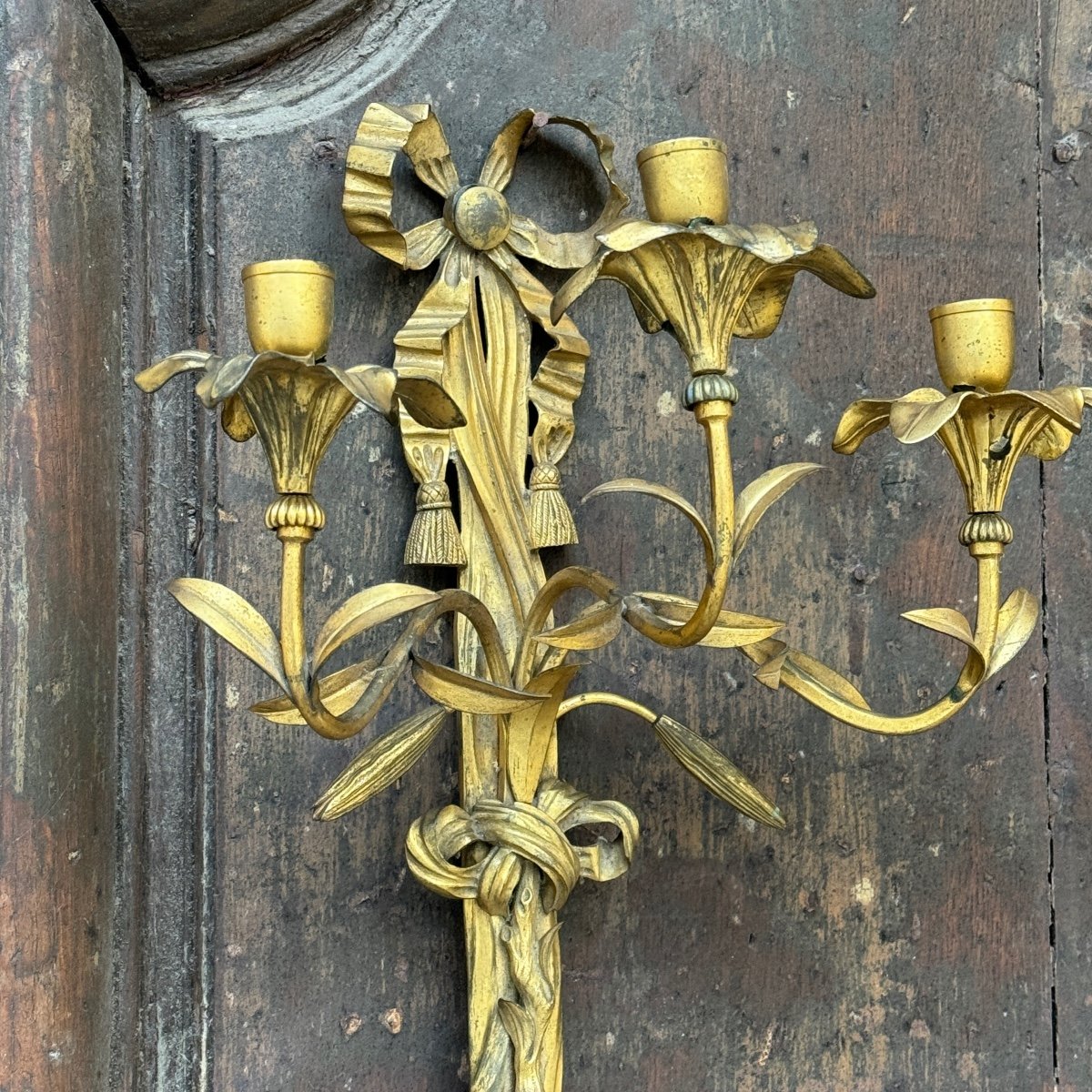 Pair Of Louis XVI Swedish Wall Lights-photo-2