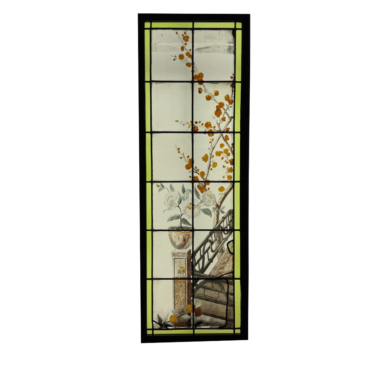 Stained Glass Window Cache Pot (h137.5cm L46.5cm)