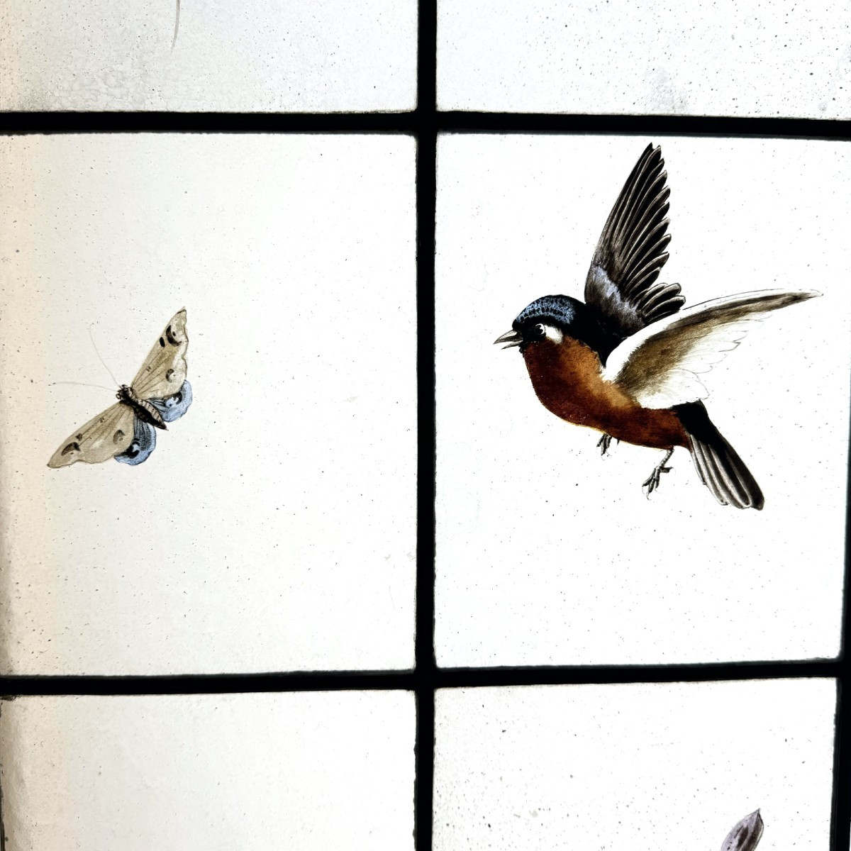 Pair Of Stained Glass Windows With Hoopoes-photo-1