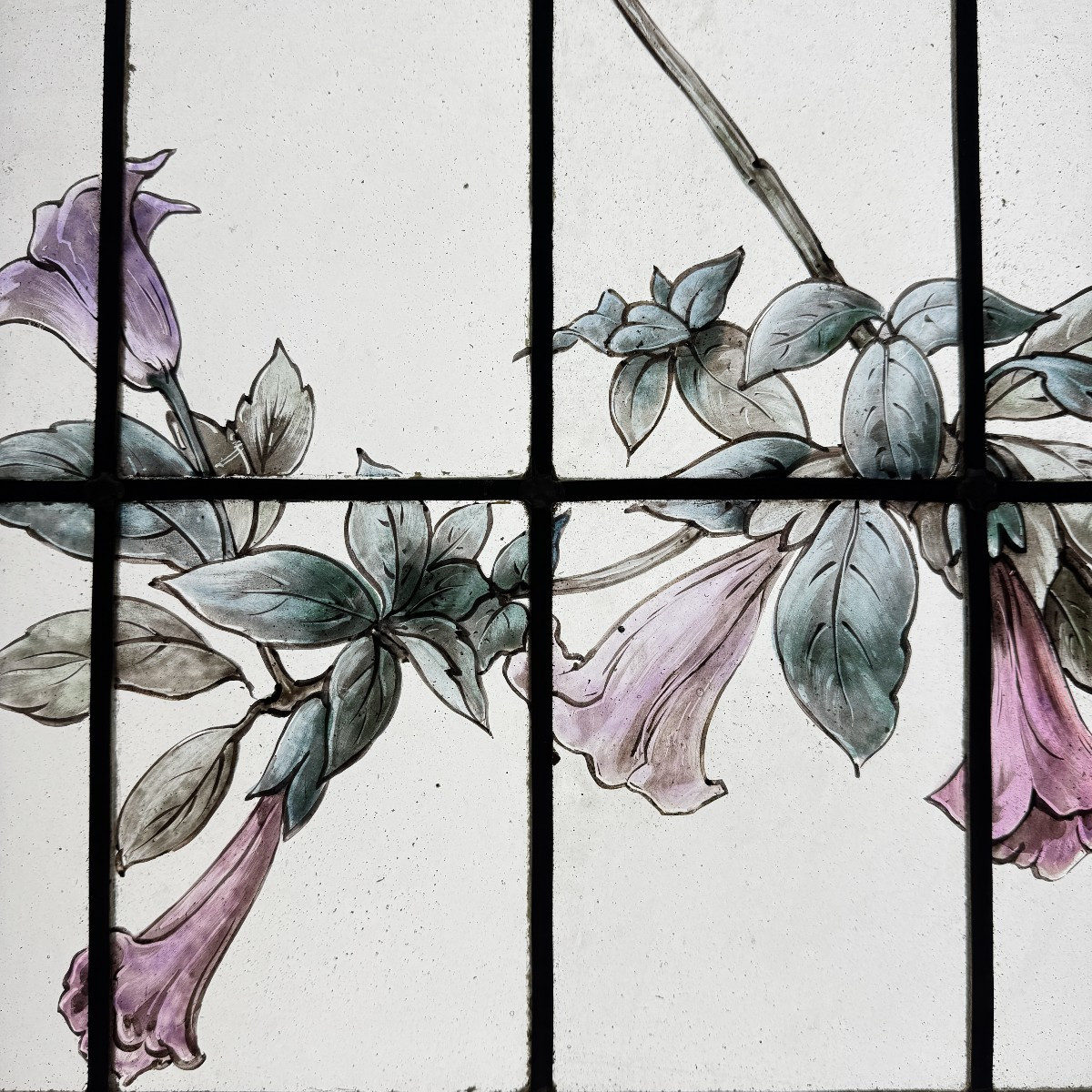 Stained Glass Window With Heron H205cm L110cm-photo-4