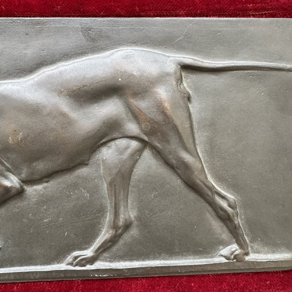 Bronze Animal Bas-relief Signed V. Peter-photo-4