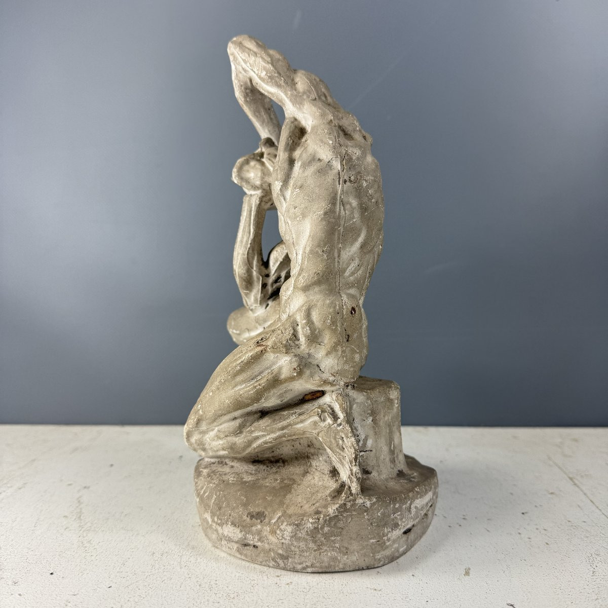 Flayed Figure In Plaster From Michelangelo's Studio, A Model By The Artist.-photo-2