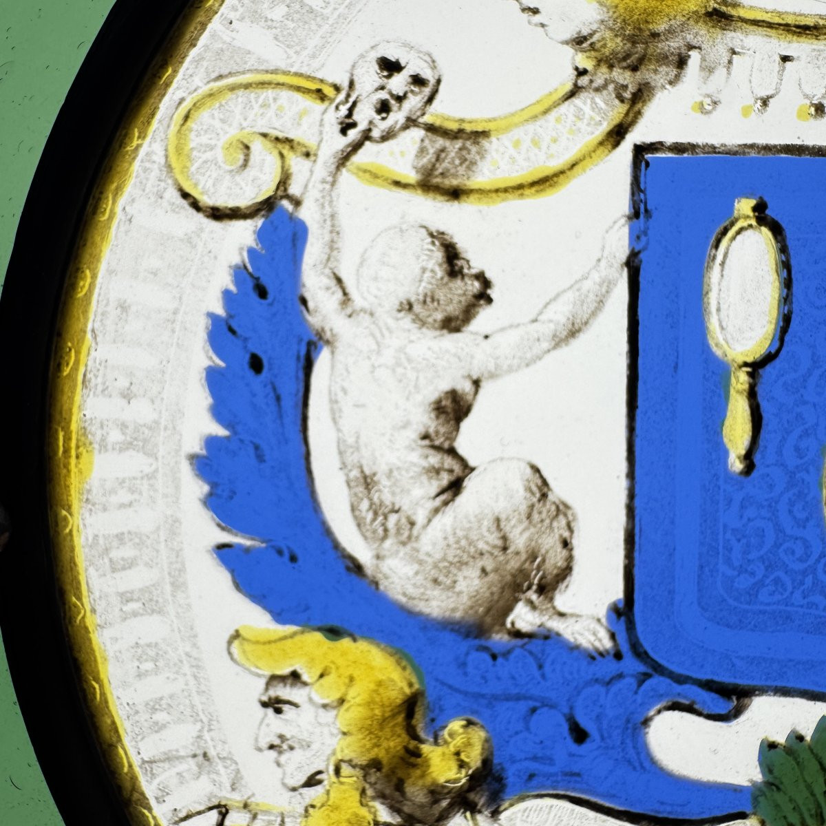 Stained Glass Window In A Roundel Coat Of Arms-photo-3