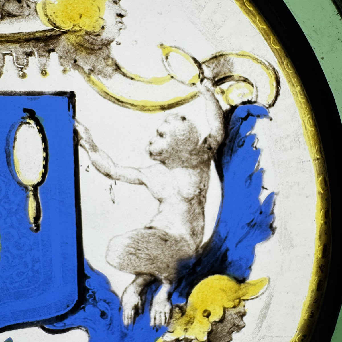 Stained Glass Window In A Roundel Coat Of Arms-photo-1