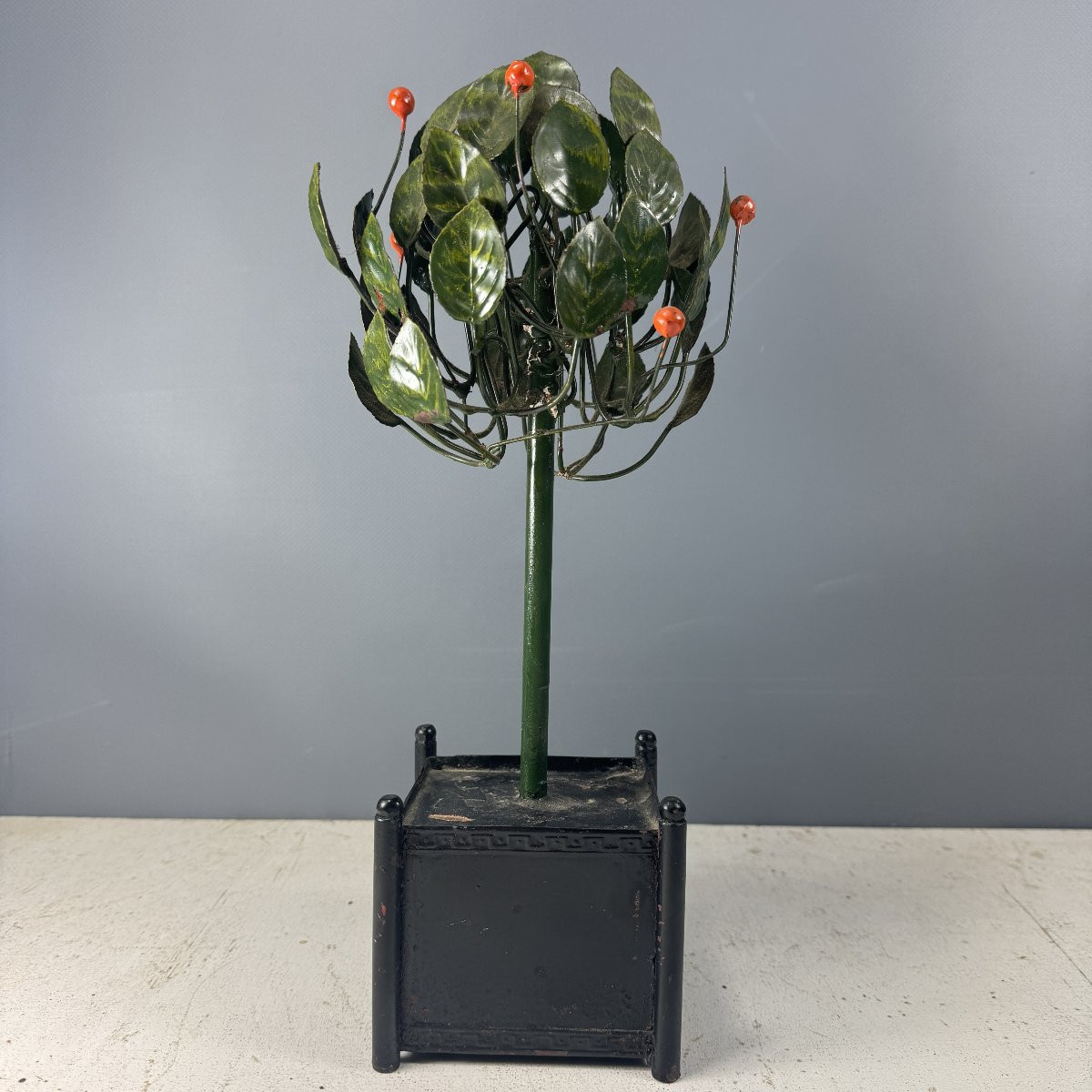 Orange Tree In Painted Sheet Metal-photo-1