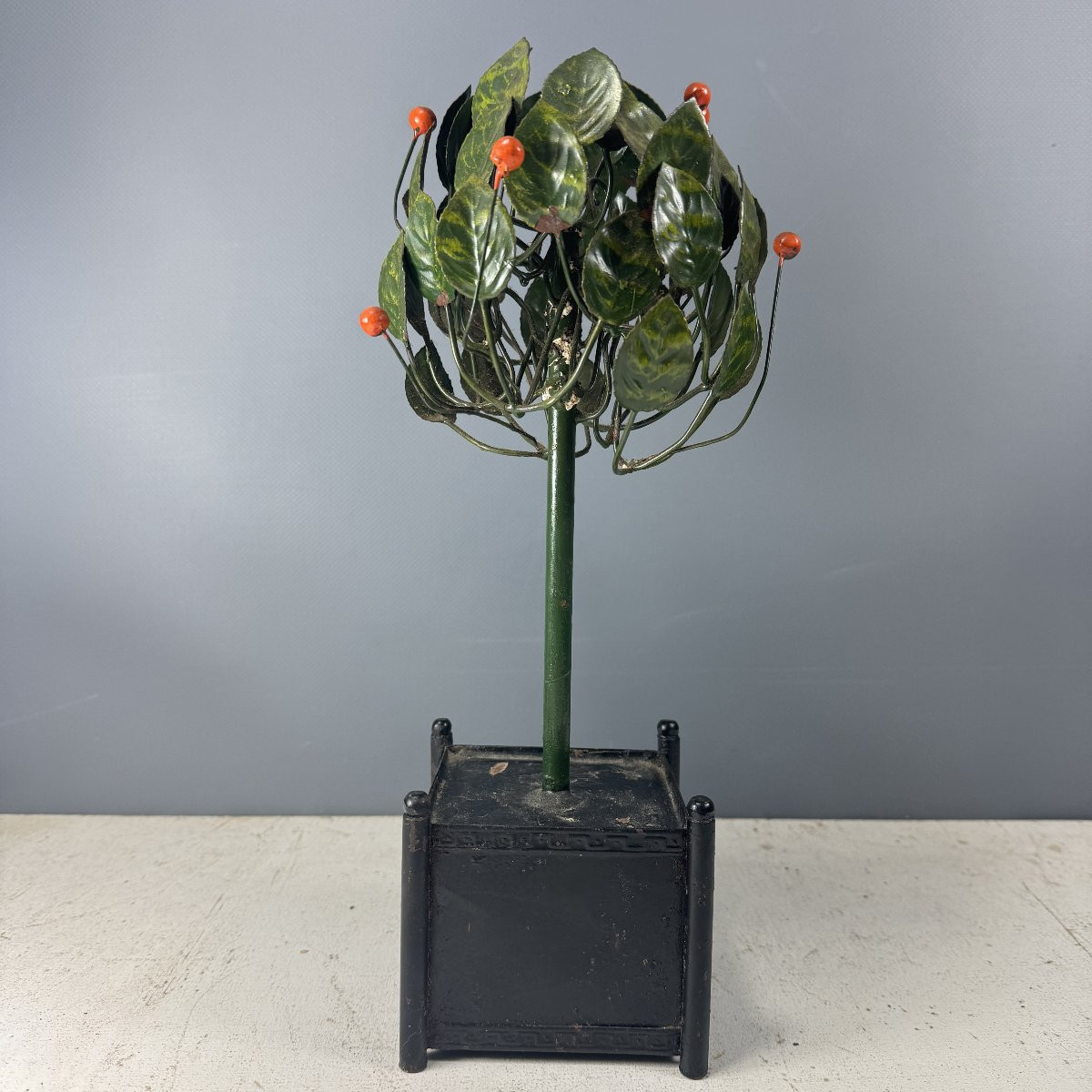 Orange Tree In Painted Sheet Metal-photo-3