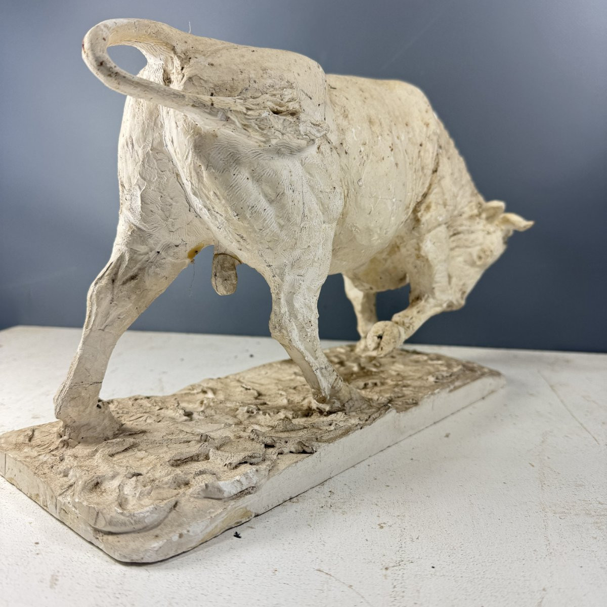 Taureau plâtre d'atelier-photo-4