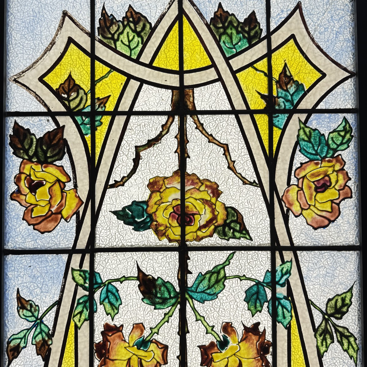 Art Nouveau Stained Glass Windows (h195cm W108cm)-photo-4