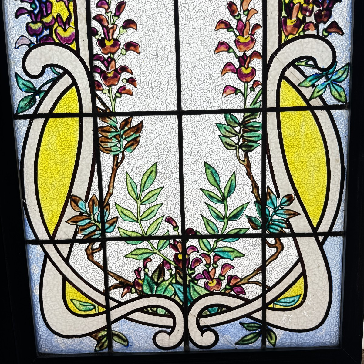 Art Nouveau Stained Glass Windows (h195cm W108cm)-photo-1