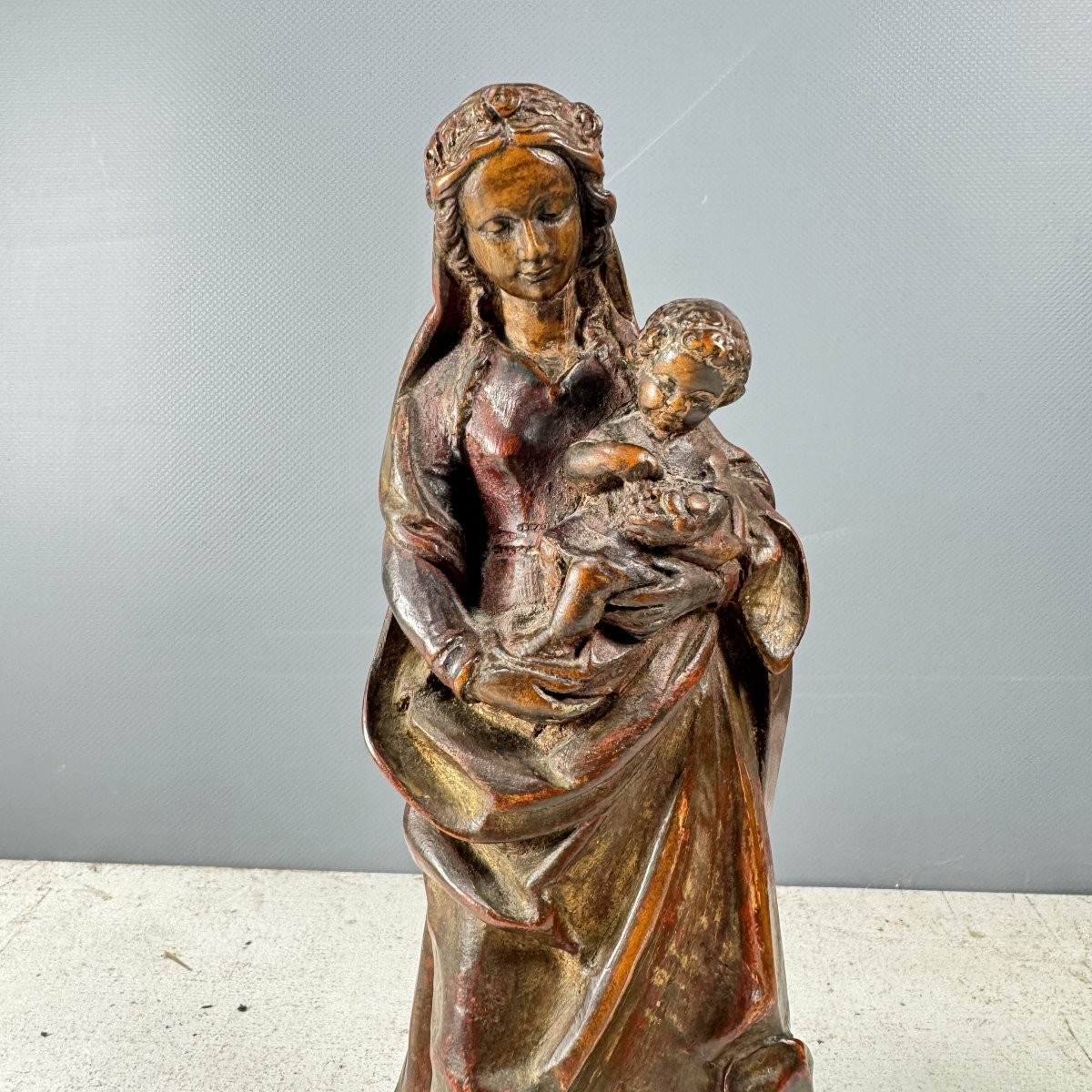 Vierge à l'enfant XVIIIe-photo-2