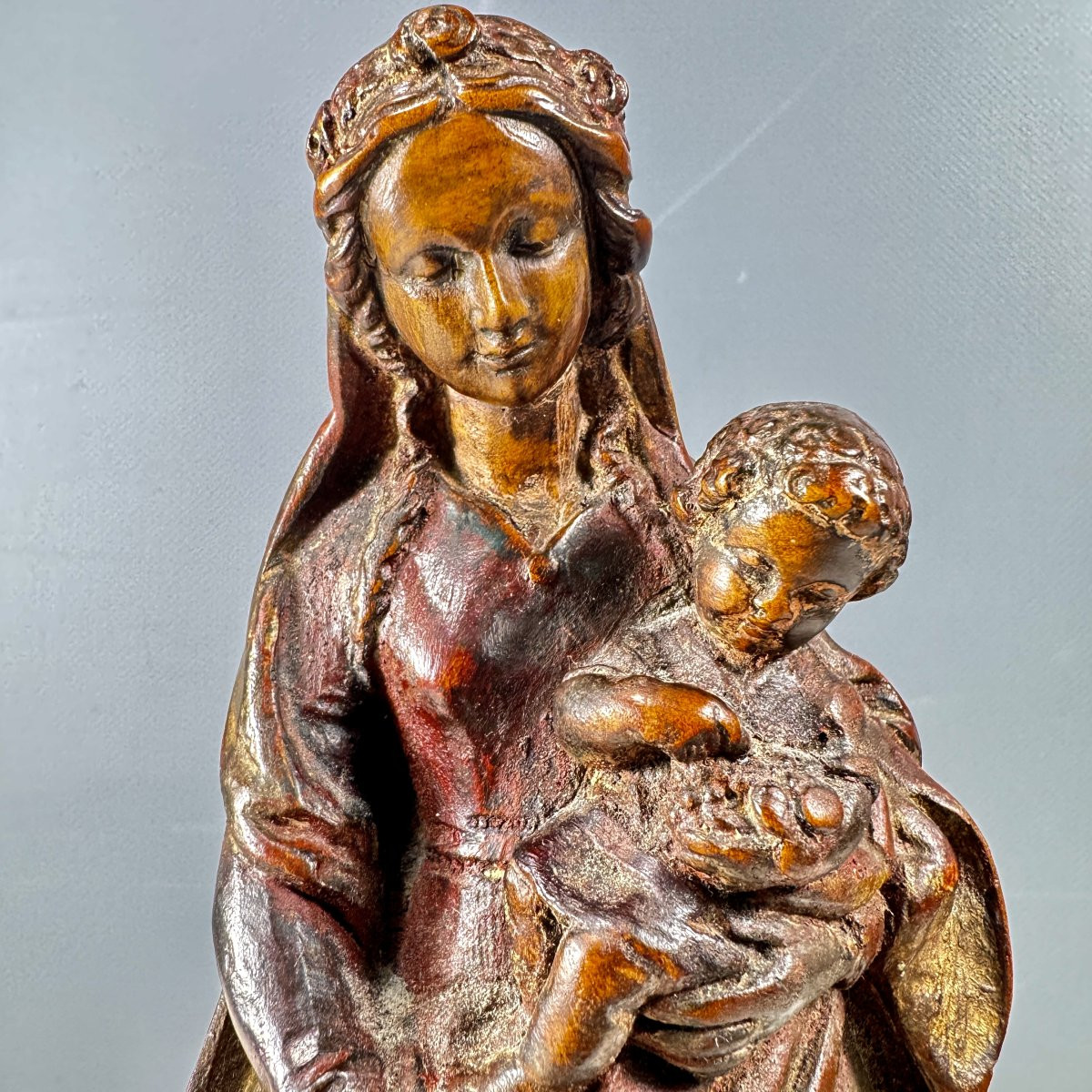 Vierge à l'enfant XVIIIe-photo-4