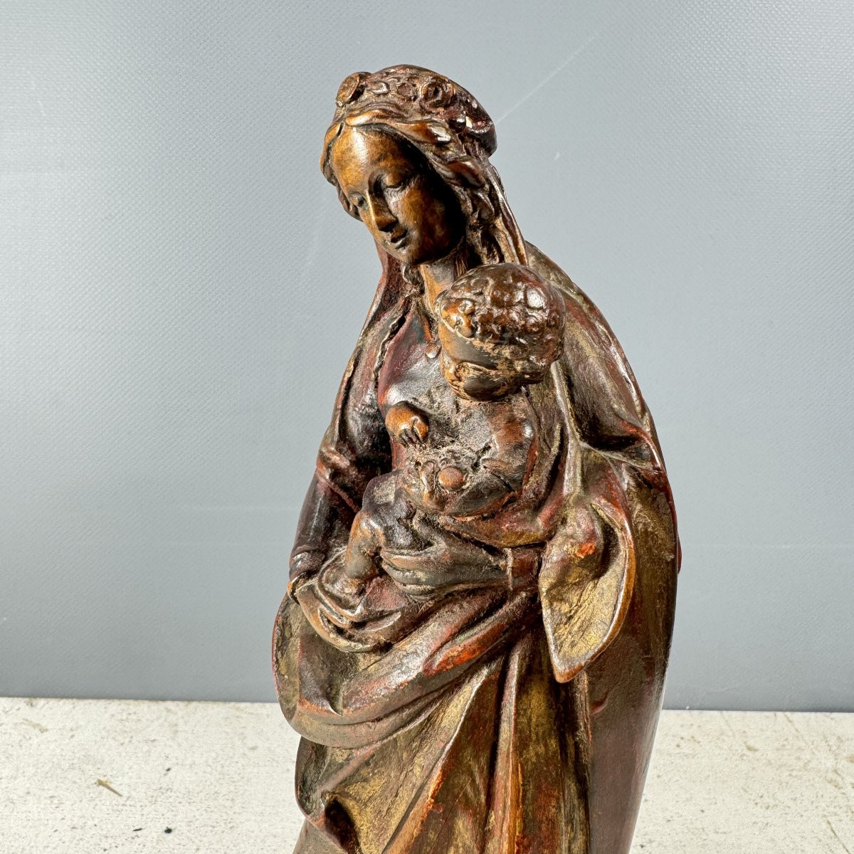 Vierge à l'enfant XVIIIe-photo-4