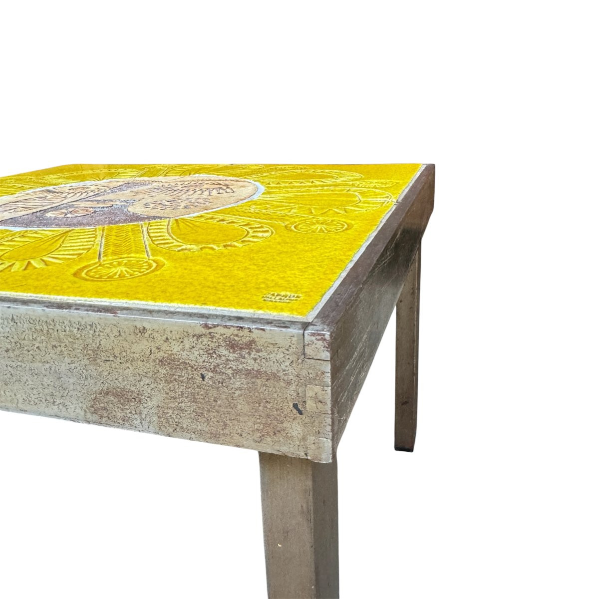 Sunburst Coffee Table By Roger Capron And Jean Derval, Signed-photo-3