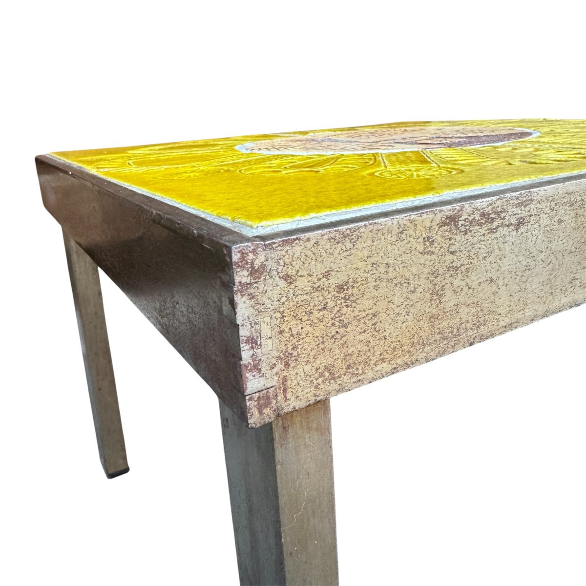 Sunburst Coffee Table By Roger Capron And Jean Derval, Signed-photo-4