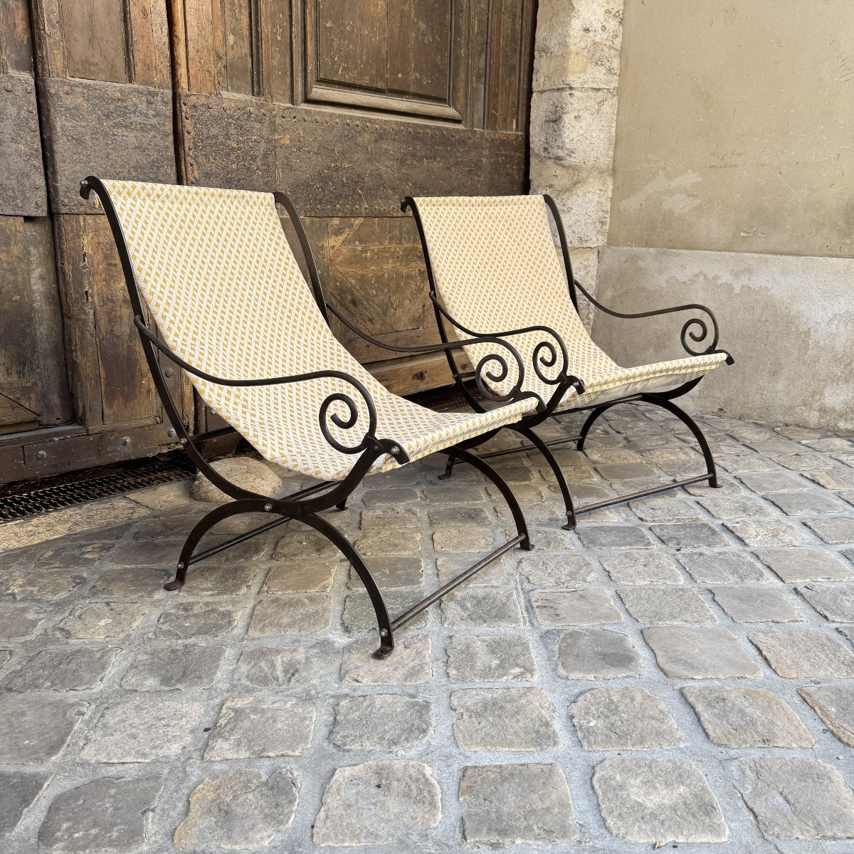 Pair Of Steel Armchairs -photo-2