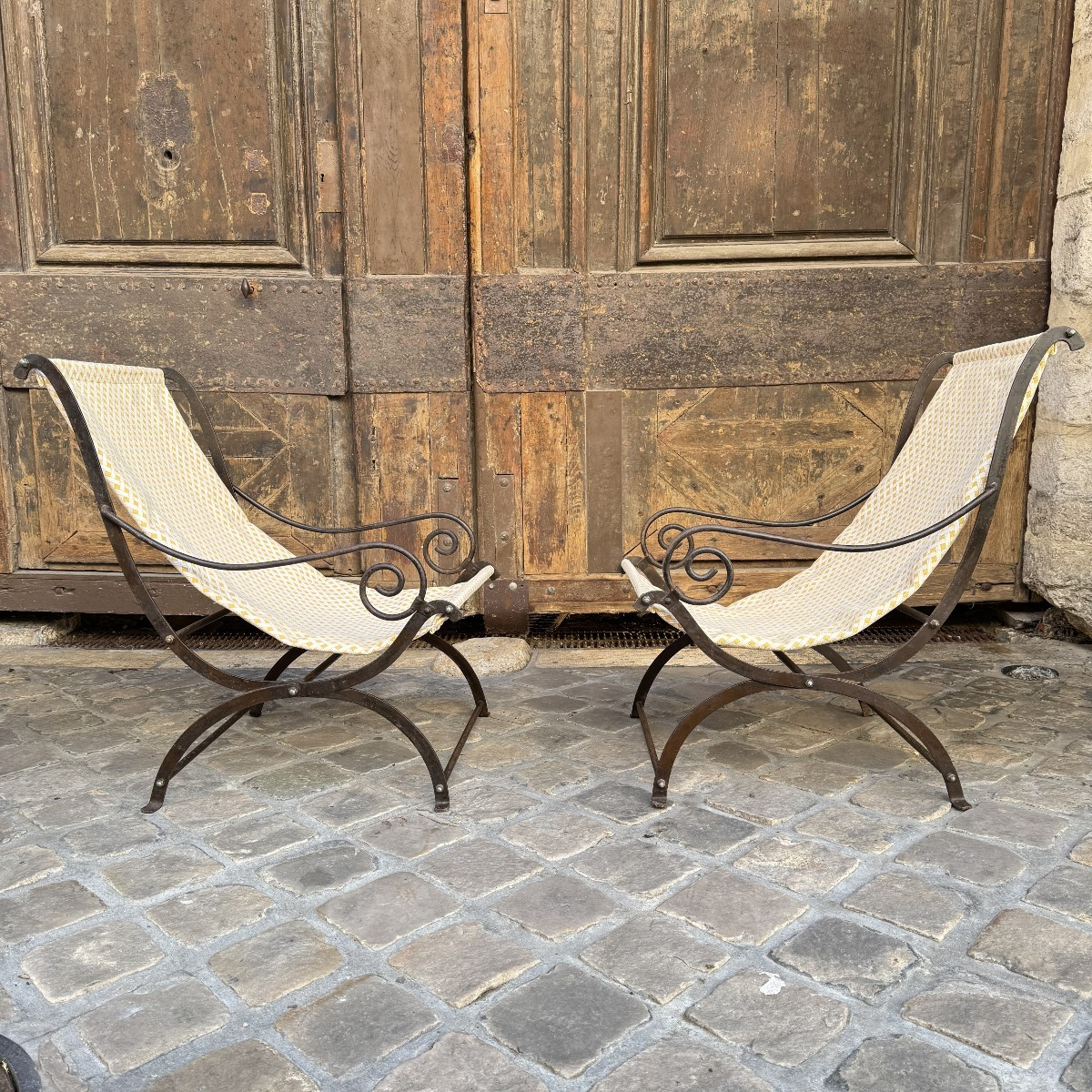 Pair Of Steel Armchairs -photo-3