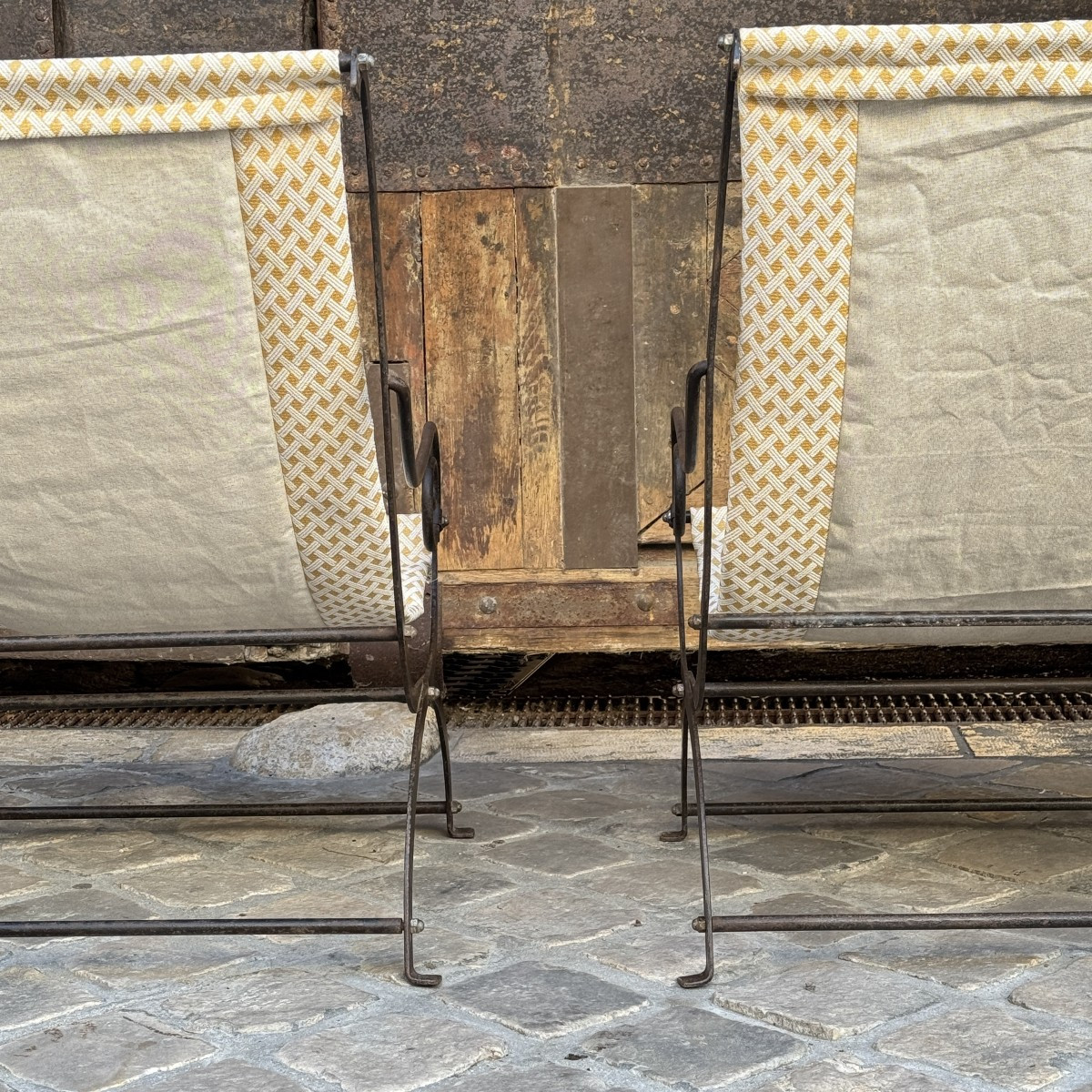 Pair Of Steel Armchairs -photo-3