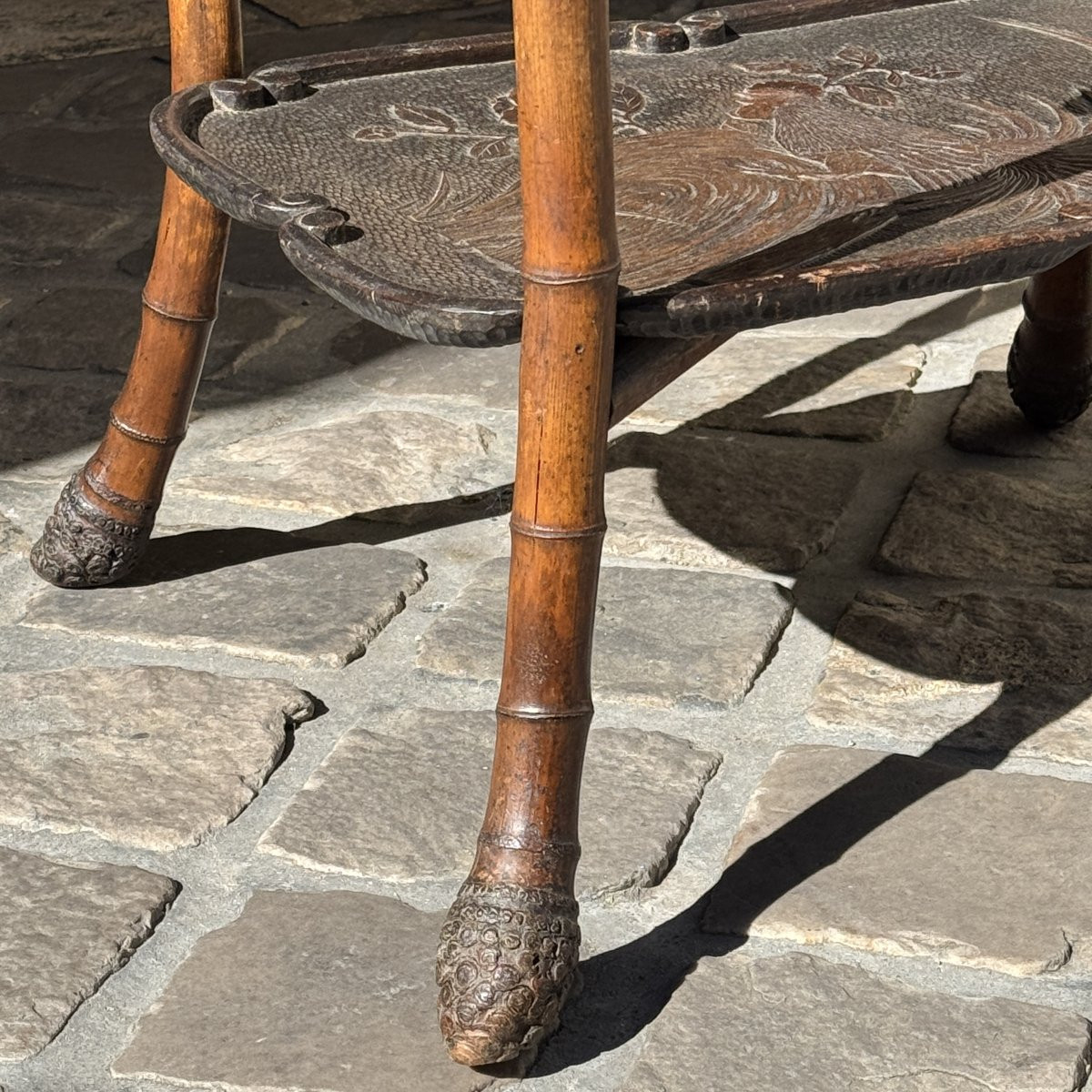 Bamboo Table In The Style Of Perret Vibert-photo-3