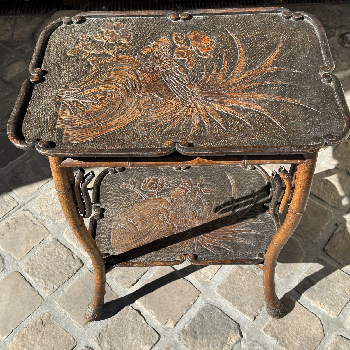 Bamboo Table In The Style Of Perret Vibert-photo-1