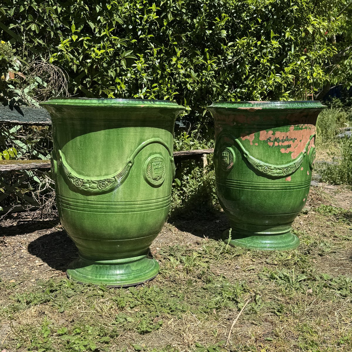 Grande paire de vase d’Anduze H70cm D55cm-photo-2