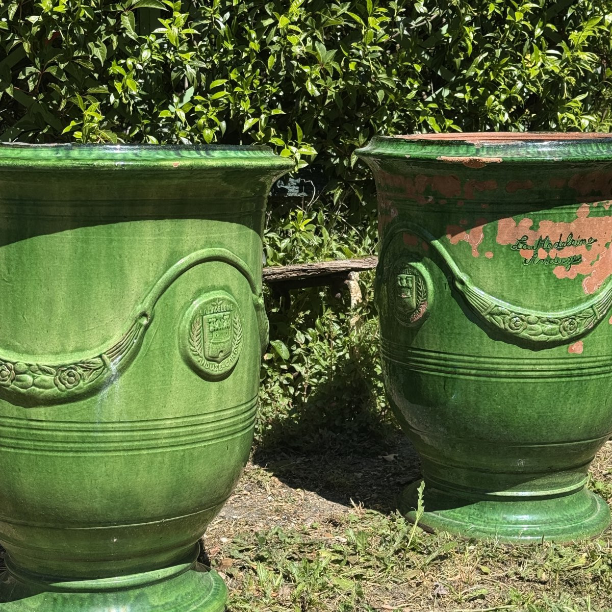 Grande paire de vase d’Anduze H70cm D55cm-photo-4
