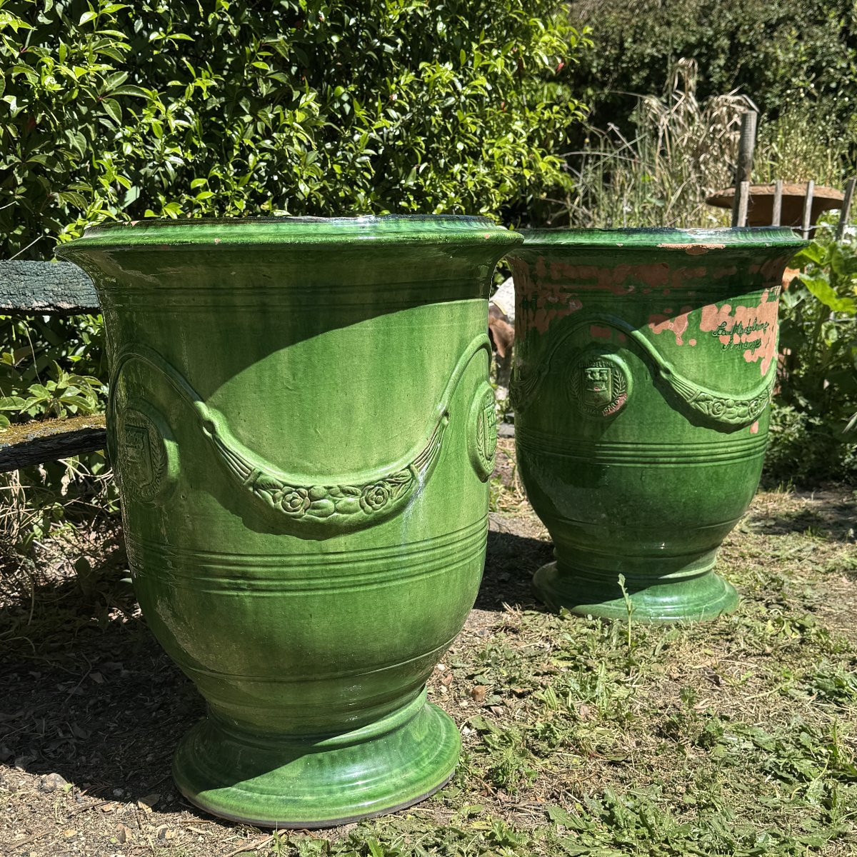 Grande paire de vase d’Anduze H70cm D55cm-photo-2