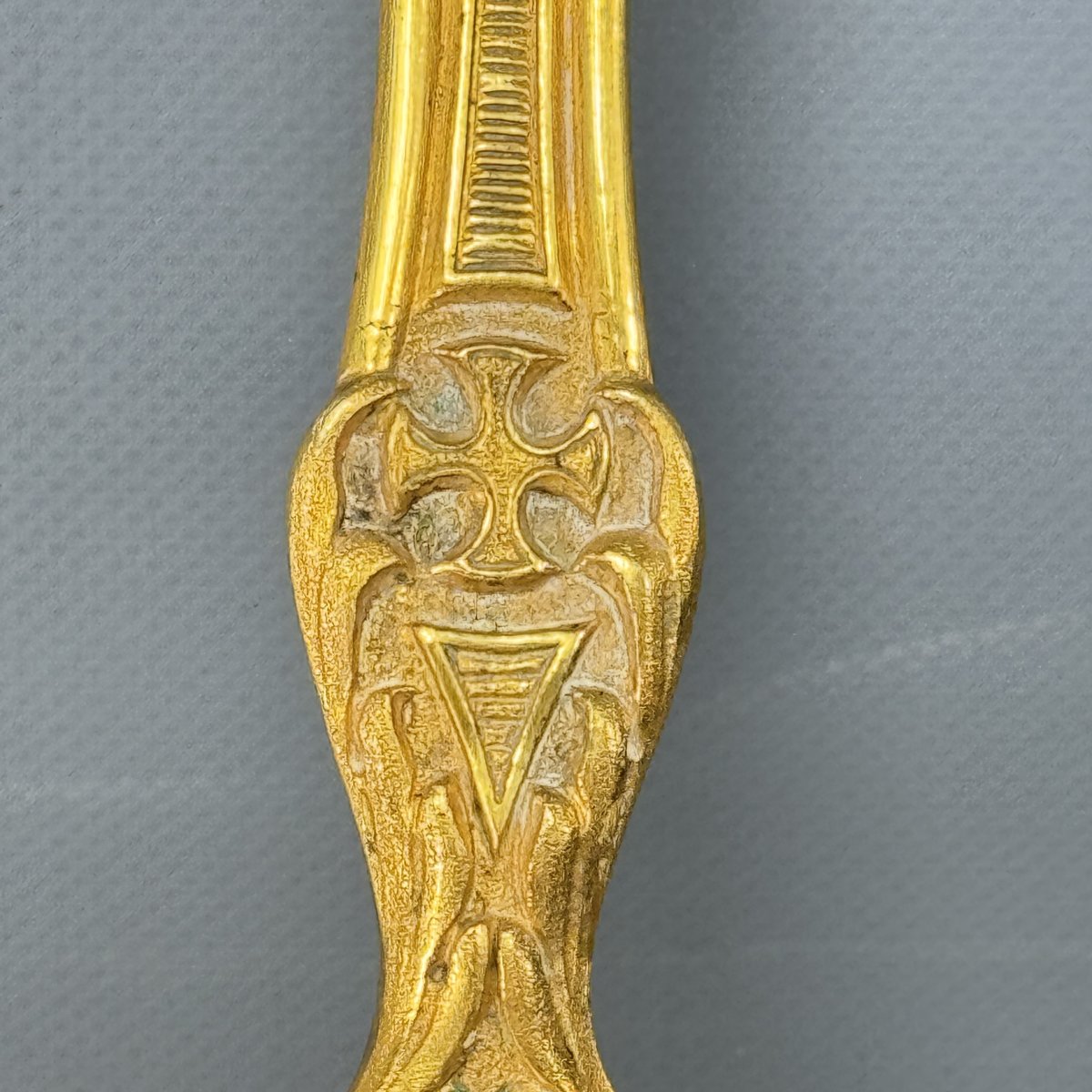Mercury-gilded Bronze Bishop's Candlestick-photo-2