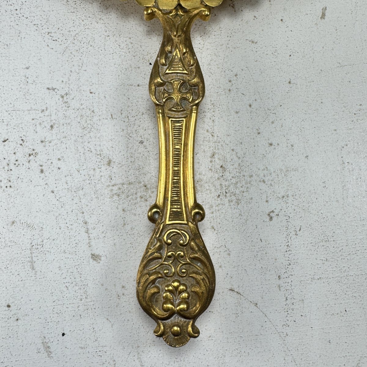 Mercury-gilded Bronze Bishop's Candlestick-photo-3