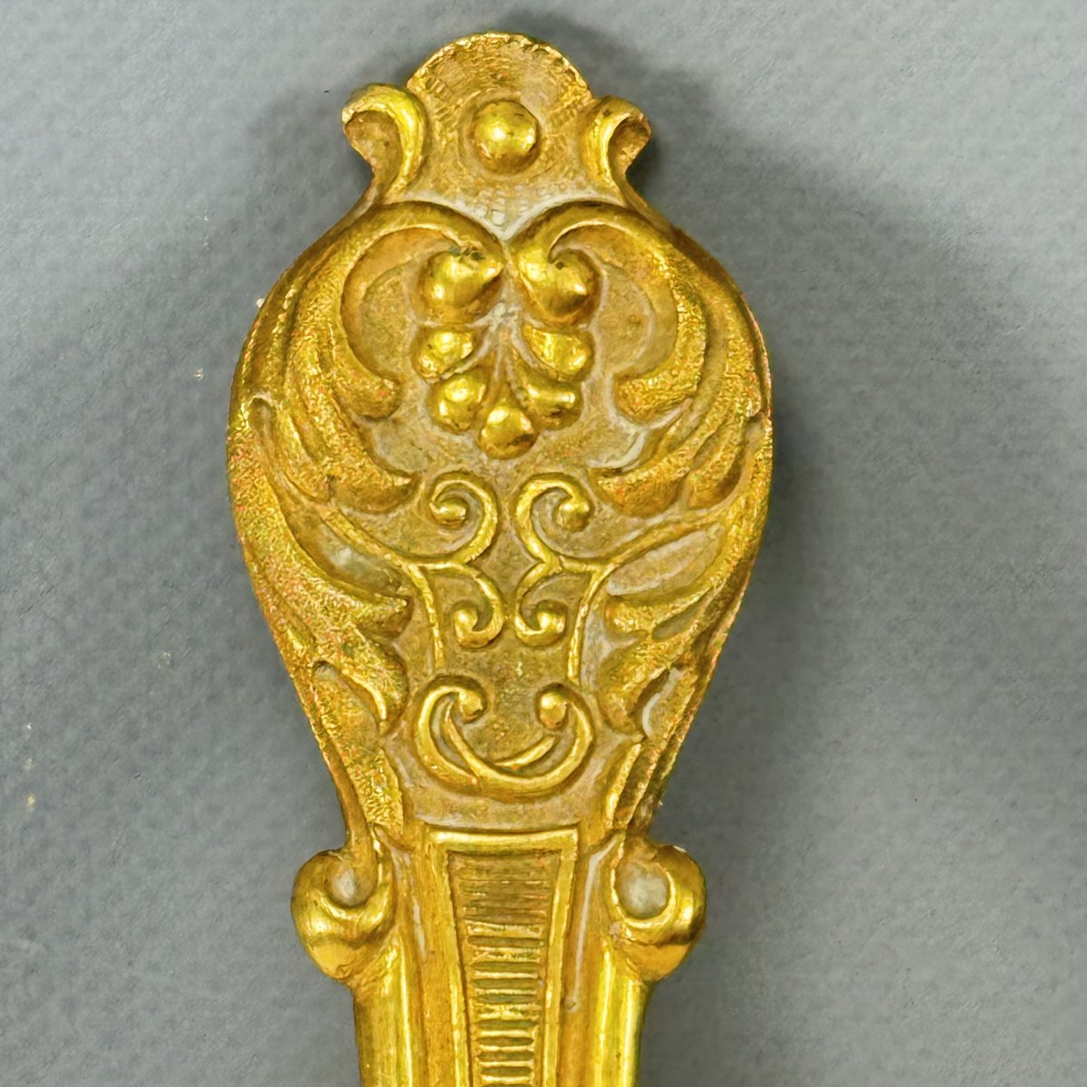 Mercury-gilded Bronze Bishop's Candlestick-photo-4