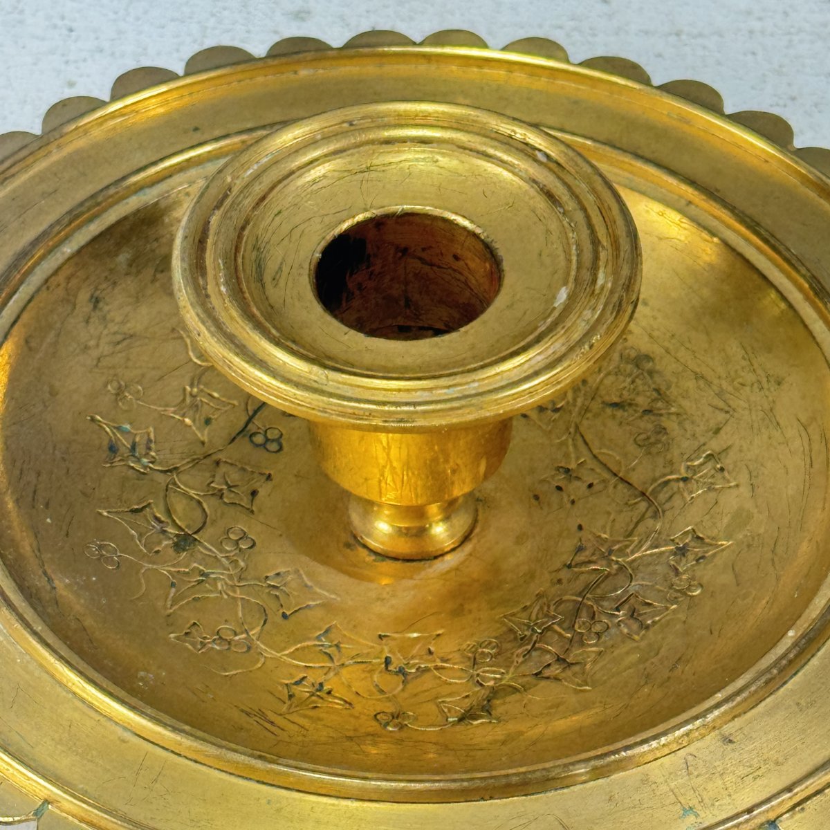 Mercury-gilded Bronze Bishop's Candlestick-photo-7