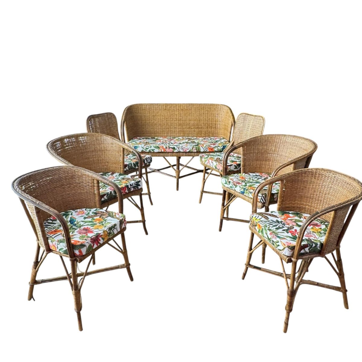 Salon de jardin en rotin