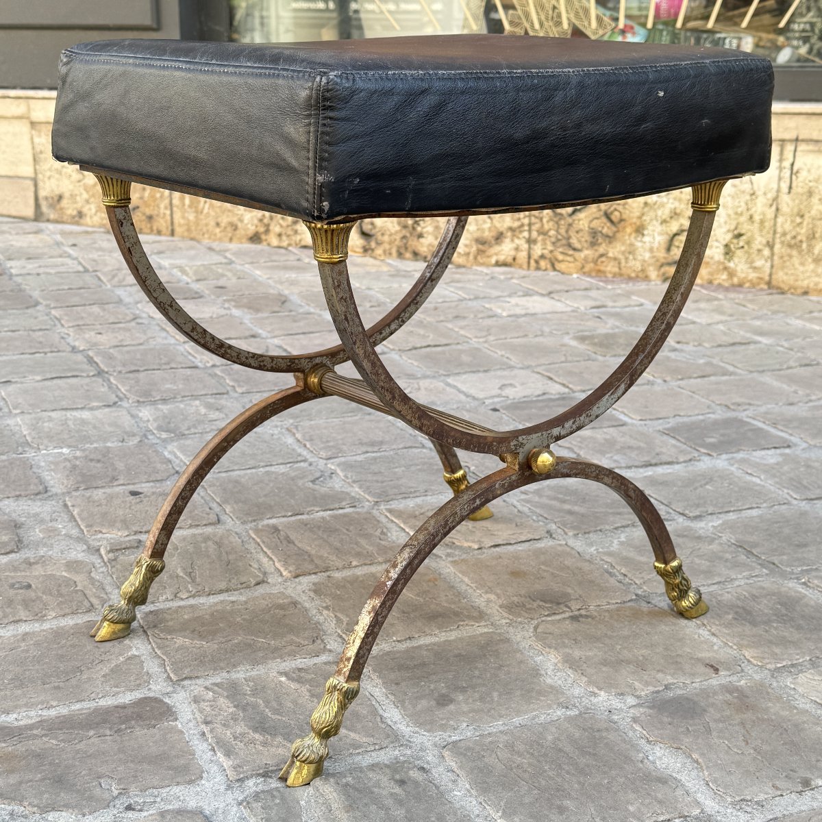 Curule Stool, Designed By Maison Jansen-photo-4