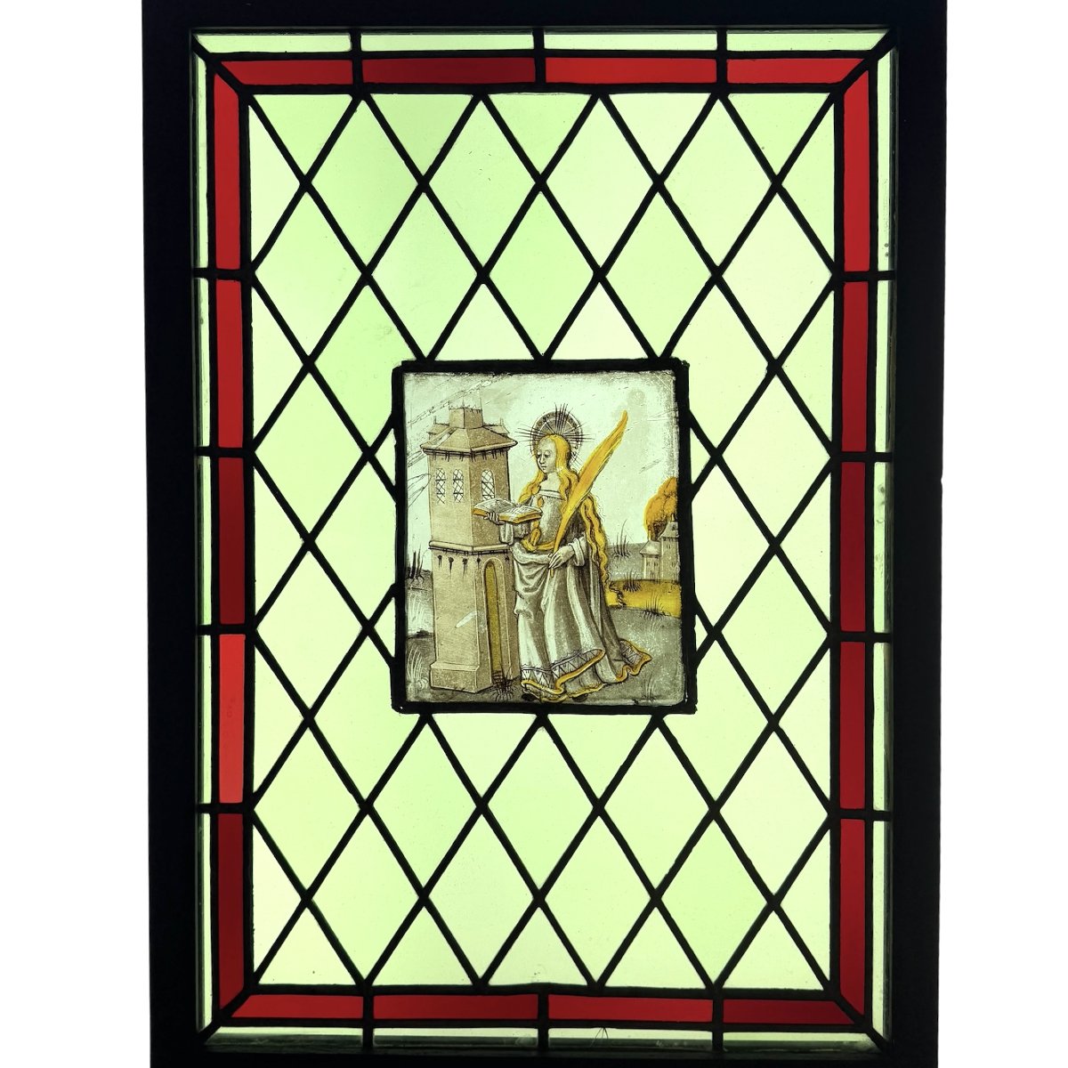 Stained-glass Window Depicting Saint Barbara, Circa 1500-photo-2
