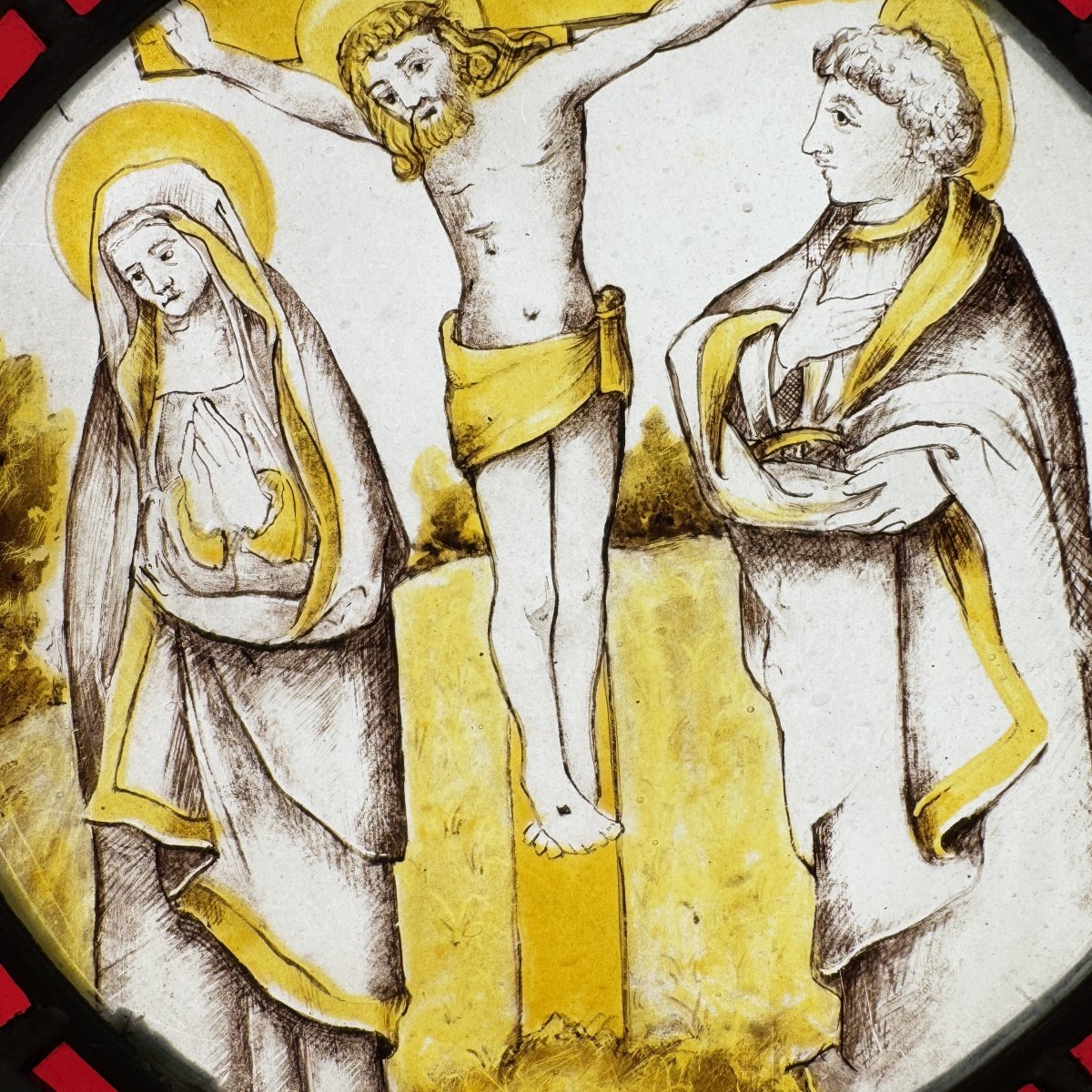 Vitrail Vitraux crucifixion vers 1500-photo-4