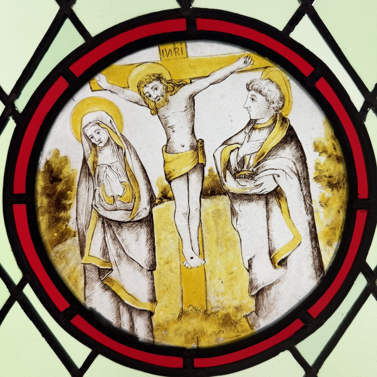 Vitrail Vitraux crucifixion vers 1500