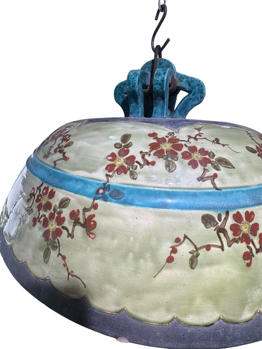 Objet de l’exposition universelle de 1889, coupe en céramique signé Ciolck-photo-1