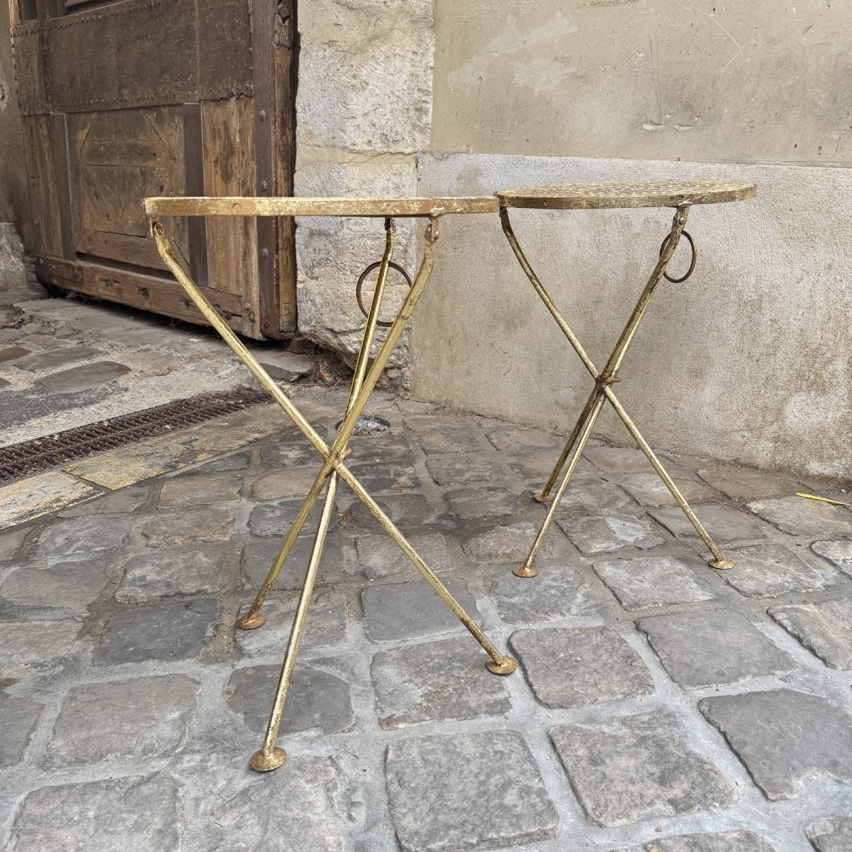 Pair Of Folding Side Tables-photo-1