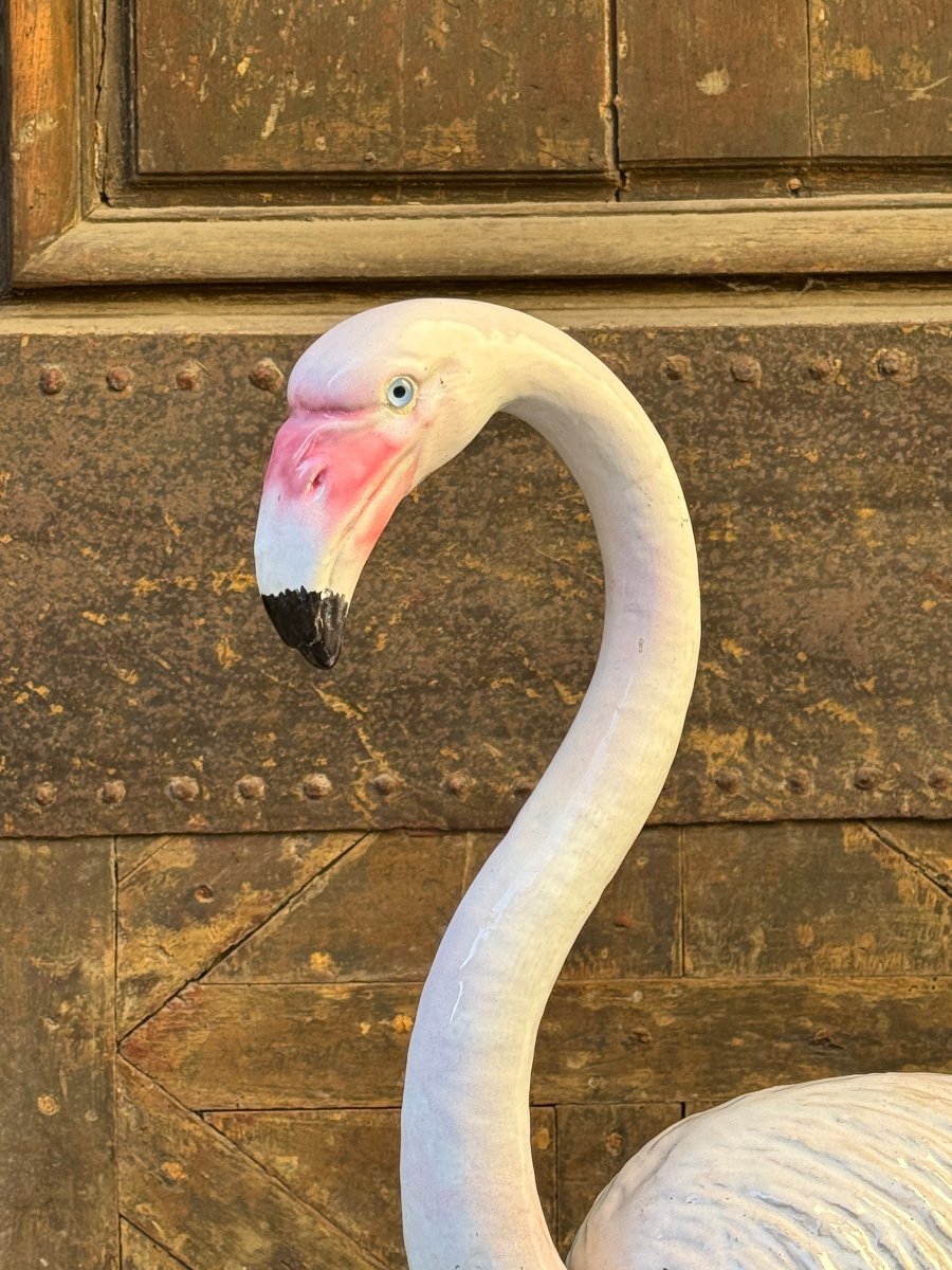 Faience Flamingo From The Bavent Factory-photo-3